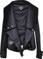 黑色朋克质感软皮超薄大翻领皮衣外套-最搭配