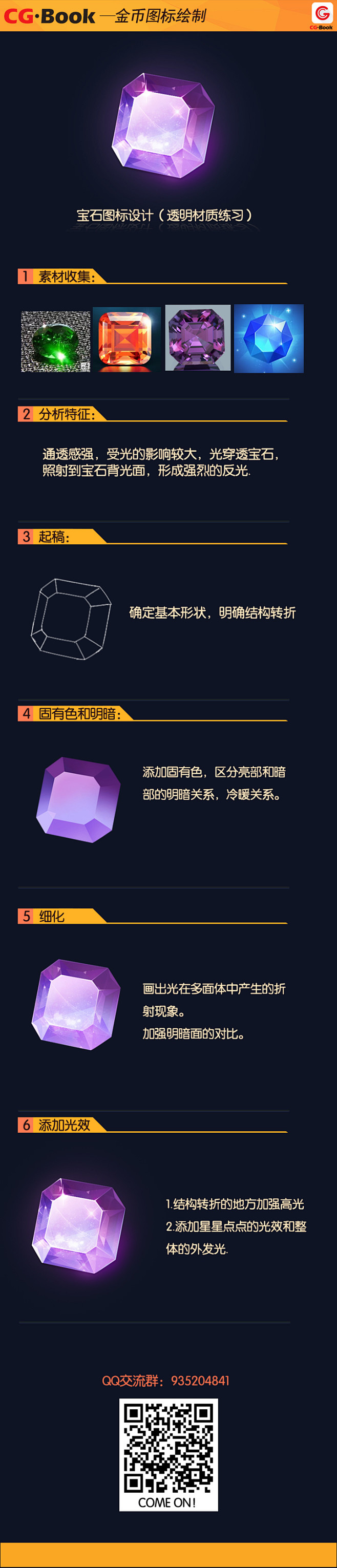 宝石图标icon 游戏UI教程-CG·B...