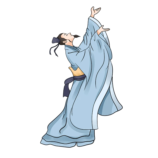 古代诗人李白杜甫白居易png 免抠素材