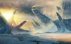 CG游戏原画科幻魔幻场景概念设定图集丨宇宙外星飞船/动画漫画电影CG概念手绘创作