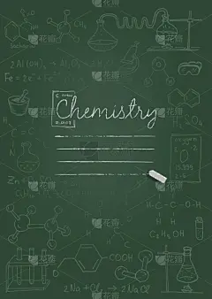 化学课,绘画插图,粉笔画,矢量,绿色,黑板,数学函数,板擦,化学,小雕像