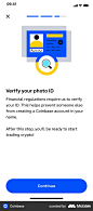 Coinbase Completing my risk assessment screen