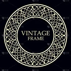 洋葱花,圆形,边框,华丽的,卷着的,模板,摩洛哥,装饰物,品牌名称,花