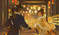 插画分享｜伊吹鸡腿子 水墨绝美古风