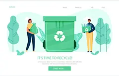 回收海报收集资源保护环境的创意设计