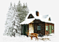 被雪覆盖的森林和房子高清素材 下雪 冬天 房子 森林 免抠png 设计图片 免费下载