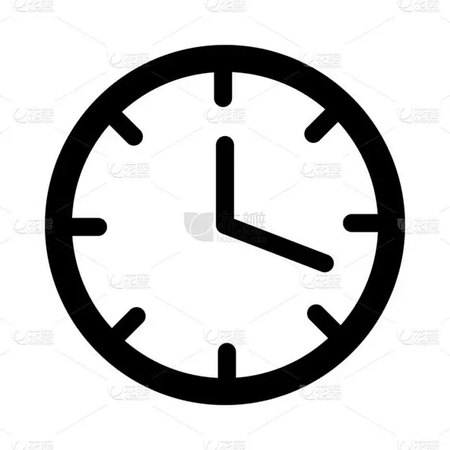个人及商业用途的圆形钟表矢量图标-花瓣网