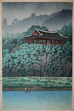 一个鹅几采集到川濑巴水