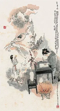 戴敦邦笔下的林黛玉，美丽与脆弱的存在