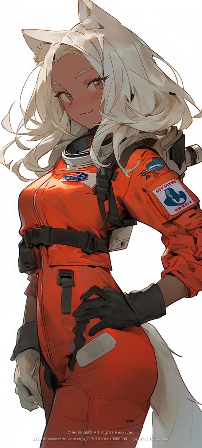猫娘_AI绘画_Midjourney_萌妹_Anime_女角色设计_by 乌鸦机械师 (166)