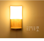 简约现代床头壁灯创意日式实木LED客厅过道阳台灯卧室北欧墙壁灯-淘宝网