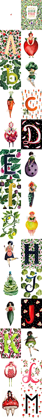 Aitch's Veggie Fruit Alphabet : *personal project