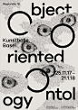 ooo object oriented ontology, by it’s mee - typo/graphic posters : switzerland, 2017
