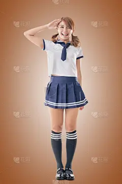 日本,时尚,女生,水手服,垂直画幅,美,女人,快乐,美人