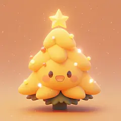 立体可爱圣诞树圣诞节装饰素材图