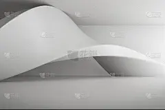 抽象的建筑空间，具体的雕塑。3 d渲染。