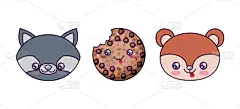 松鼠,可爱,浣熊,卡通,可爱的,愉悦,玩具,艺术,设计,爱