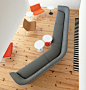 Modular sofa / contemporary / leather / fabric - LOOP - Arper - Videos