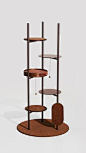 Three Poles Cat Tower / Milliong, 2019 / Designed by Jiyoun Kim Studio™ - Jiyoun Kim, Hannah Lee / www.jiyounkim.com