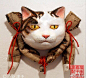日本造型设计师小口淳子的和风猫面具 ... 来自设计史诗 - 微博