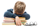 摄图网_505086865_学校男孩在课时睡在书本上在餐（非企业商用）