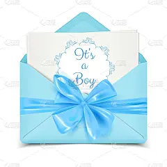 It's a boy baby shower cute card invitation with b