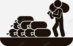 农民剪影矢量图 平面电商 创意素材