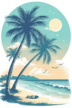 夏季元素插图风格