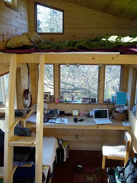 lofted bedroom