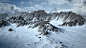 mountains snow 3D Maya vray rendering compositing hill winter