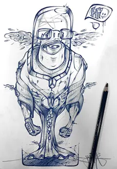 绘本，线稿，签字笔，绘画，手绘， 工业设计，产品设计，普象网