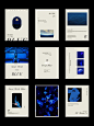 *始于蓝色 : 日常练习/做一些喜欢的蓝色   . . . . #卡片设计  #审美提升  #平面设计  #海报设计  #版式设计  #灵感来源  #自制小卡  #板式构成  #排版练习  #文字编排  #审美打卡