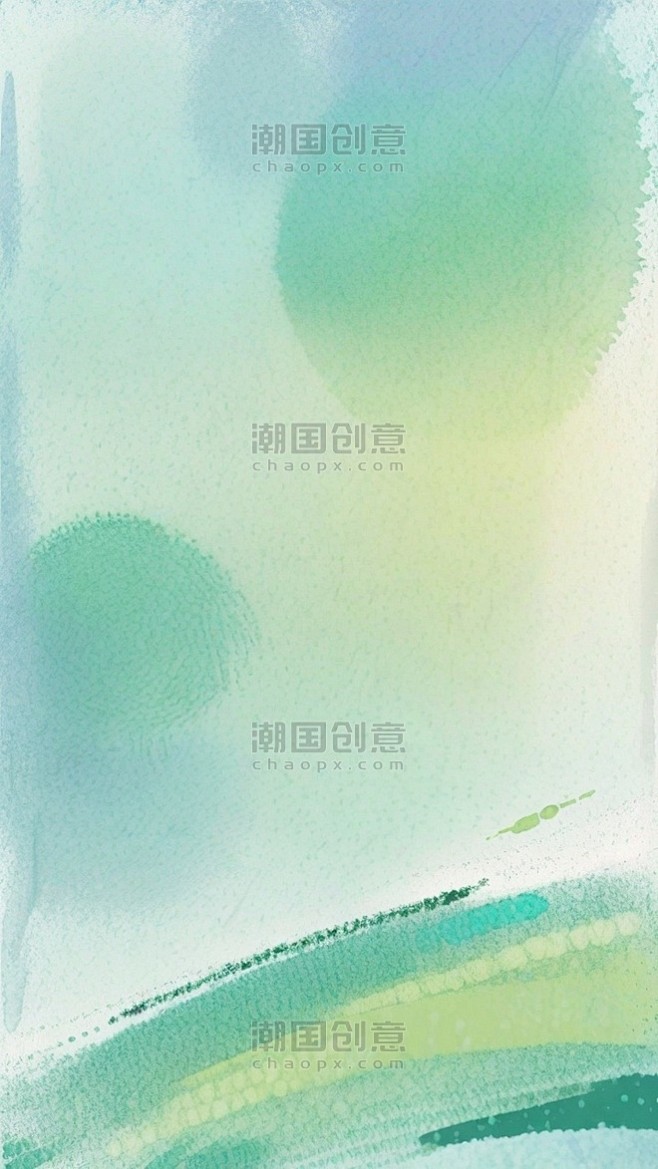 创意春天炫彩晕染水彩绿色抽象质感纹理背景...