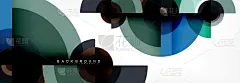 几何圆抽象背景，创意几何壁纸。