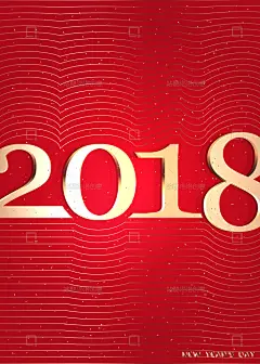 2018红色新年立体字标题海报 - 站酷海洛正版图片, 视频, 音乐素材交易平台 - Shutterstock中国独家合作伙伴 - 站酷旗下品牌