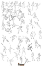 【原画角色线稿】人体POSE线描20P原画资源CG帮美术资源网 - Powered by Discuz!