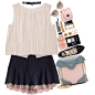 A fashion look from August 2016 featuring round top, summer shorts and ballet shoes. Browse and shop related looks.