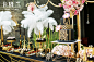 卡珞兰婚礼定制服务-北京茉莉餐厅工体店 了不起的盖茨比 ArtDeco的设计风格黑金婚礼-真实婚礼案例-卡珞兰婚礼定制服务作品-喜结网