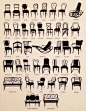 二十几款单人座椅样式图，木工铁艺参考图，设计参考