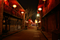 1920背景素材 喜庆红色背景素材 古街夜景 @两秒视觉
