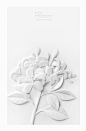 Paper Sculpture : White Thai Flowers : From papers to flowers.