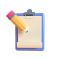 Notepad 3D Illustration