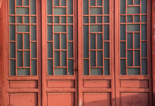 中国古建筑木制门窗古典美摄影照片_5575228802
