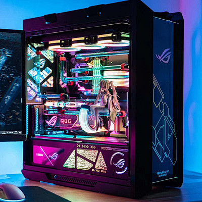 太阳神机箱ROG Strix Helios定制灯板RGB显卡支架电源发光挡板-淘宝网