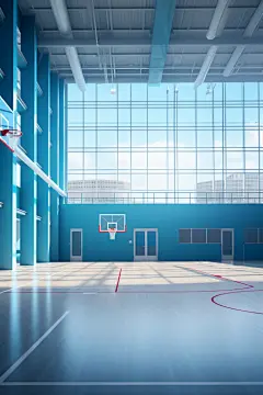 校园热血篮球体育体育馆图片摄影图