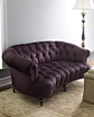 Old Hickory Tannery "Midnight Black" Tufted Sofa traditional sofas