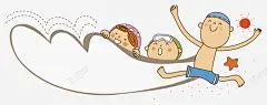 水里冲浪的孩子 设计图片 免费下载 页面网页 平面电商 创意素材