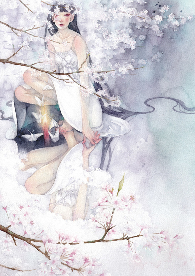 「花霞」/「朱華」のイラスト [pixi...