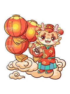 新年龙  - 源文件下载【酷图网】敲鼓龙,龙年贴纸,手机壳图案,卡通插画,2024年,龙年贺卡,龙年插画,可爱卡通龙,龙年国潮,龙年手绘,龙年门贴,龙年素材,2024龙年