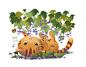 花草从里慵懒的猫。/ by.FangIvy ​​​​